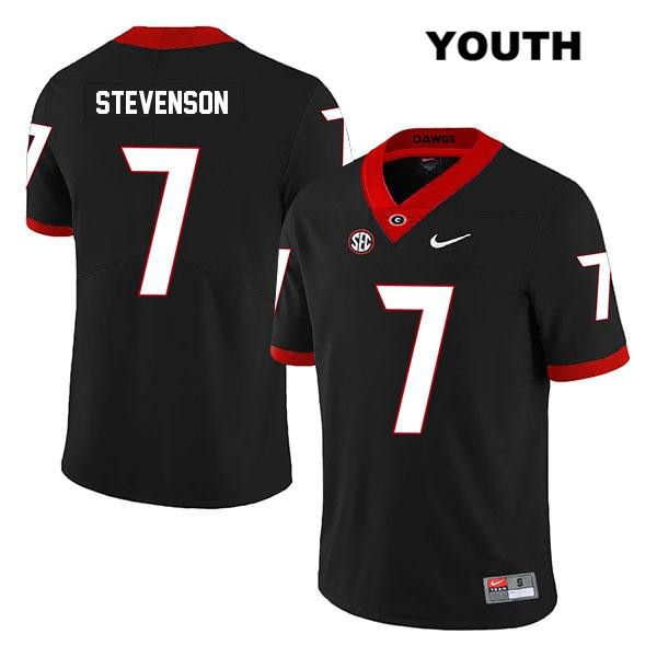 Georgia Bulldogs Youth Tyrique Stevenson #7 NCAA Legend Authentic Black Nike Stitched College Football Jersey LQF5856IG